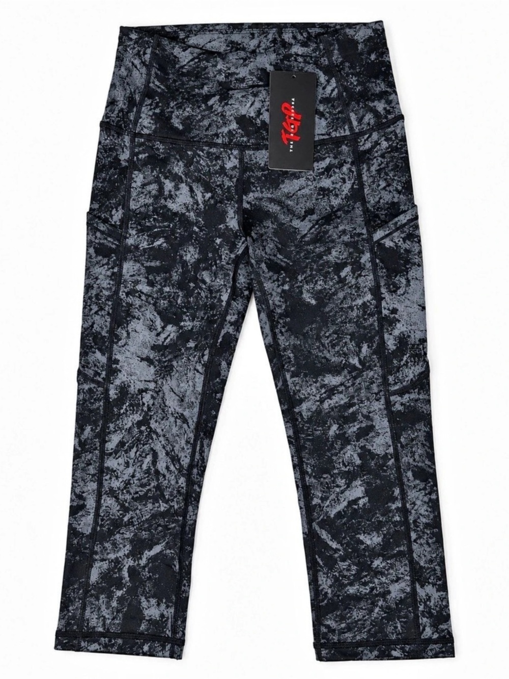 Koral Abstract Athletic Leggings Black & Gray Size Small NWT